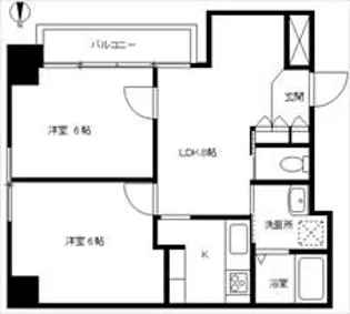 ラフィネ新宿【7階】の間取り