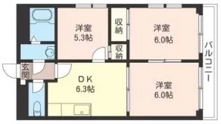 町屋第2Mビル(8月中旬退去予定)【2階】の間取り