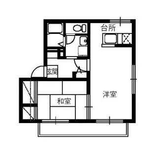 西中央ハイツII【2階】の間取り