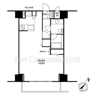 Roppongi Residences【9階】の間取り
