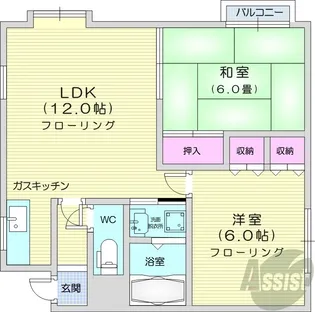 野崎マンション406【2階】の間取り