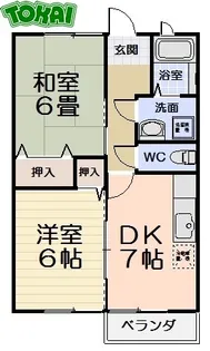 カーサ莉花 A棟【1階】の間取り