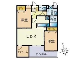 カンパーニョNo.2【2階】の間取り