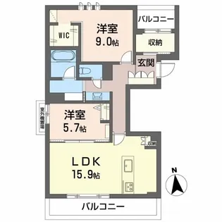 シャーメゾン西岐阜アバンセ【3階】の間取り