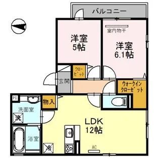 サニーコート横沼【1階】の間取り