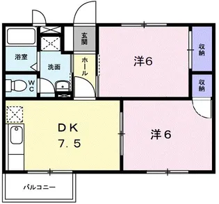 サニーヒルB【2階】の間取り