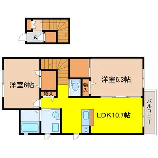 ルミエール【2階】の間取り