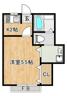 コーポ白百合【2階】の間取り