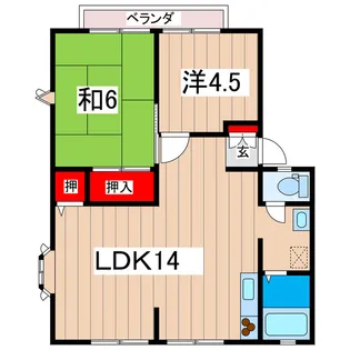 サンライフ高鈴【2階】の間取り