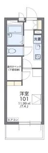 レオパレスエトワール城南【4階】の間取り
