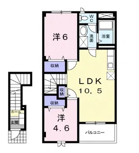 エクセレントハイツ C【2階】の間取り