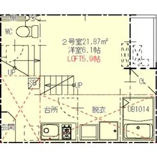ハーモニーテラス森末町【1階】の間取り