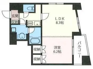 エスティメゾン浅草駒形【11階】の間取り