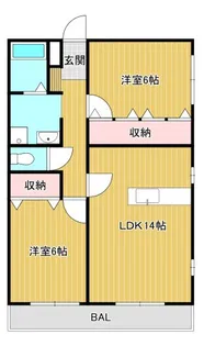 第3コーポ松橋【3階】の間取り