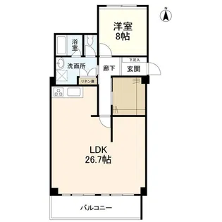 マンション雅叙苑 1号棟【12階】の間取り