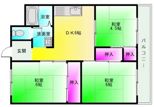 大阪府八尾市桜ヶ丘1【マンション】の間取り