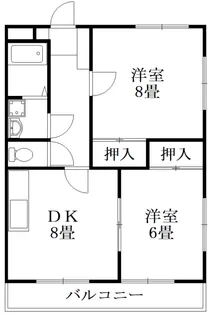 パレスフェアリーI棟【1階】の間取り
