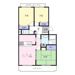 ルシエール飯山満壱番館【2階】の間取り