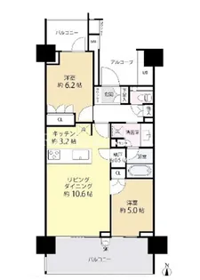 グランドメゾン神楽坂【10階】の間取り