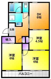 西ヶ崎グリーンハイツII【1階】の間取り