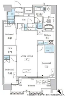 レガシス中目黒【14階】の間取り