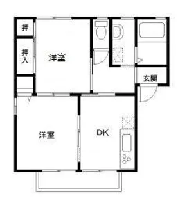 メゾンジョウエイ B棟【1階】の間取り