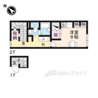 レオパレスとよさと【2階】の間取り