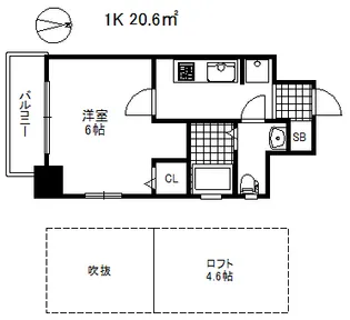 エステムコート神戸県庁前4グランディオ【12階】の間取り
