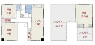 神奈川県横浜市西区中央2【マンション】の間取り