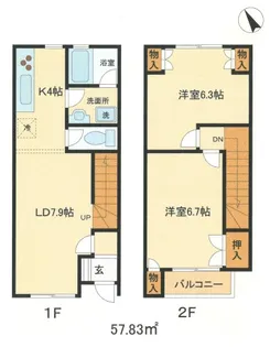 ウエストゲートホームIII・IVの間取り