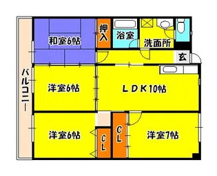 池松コーポI【2階】の間取り