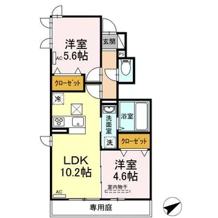 プリマヴェーラD【1階】の間取り