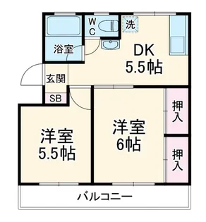 レジデンス山下【3階】の間取り