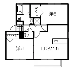チェリーヒル香月【1階】の間取り