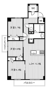デラーノ【4階】の間取り