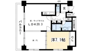 サントハイム御所東【4階】の間取り