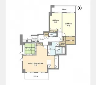 PATH宮前平【4階】の間取り