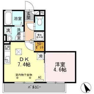 クリスタル・ガーデン【1階】の間取り