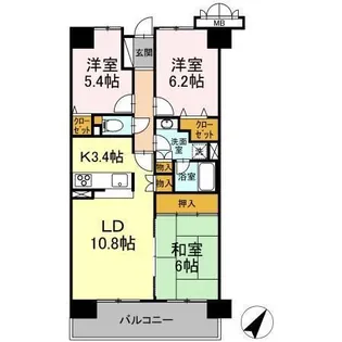 レールシティ桃見台 902号室【9階】の間取り