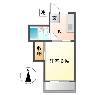 ハウス白百合【1階】の間取り