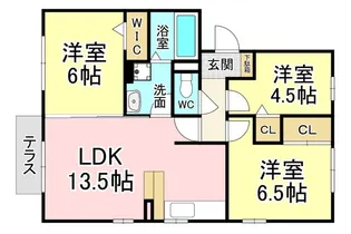 福岡県北九州市八幡西区本城学研台2【アパート】の間取り