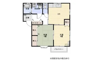 ニューライフ大野畑 B【2階】の間取り