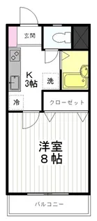 バーシティハウス泉A・B【1階】の間取り