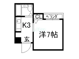 グランディール東寺【2階】の間取り
