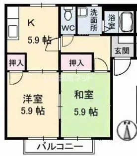 シュウフレグランス B棟【2階】の間取り