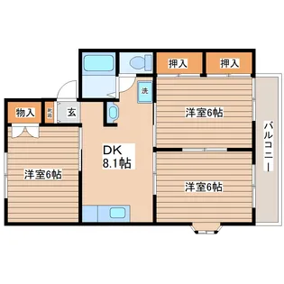 フォーレストみちあい【2階】の間取り