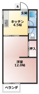 リバティアパート【2階】の間取り