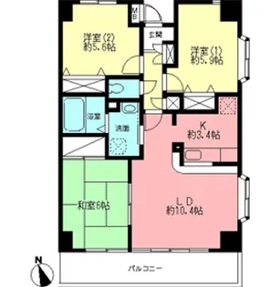 コンフォート橋本【3階】の間取り