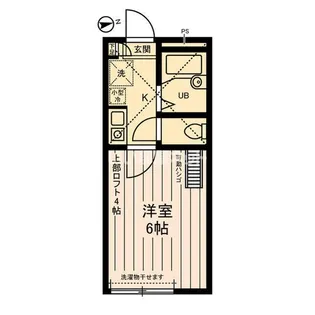タウンコート登戸【2階】の間取り
