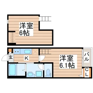 Peace Million長町【1階】の間取り